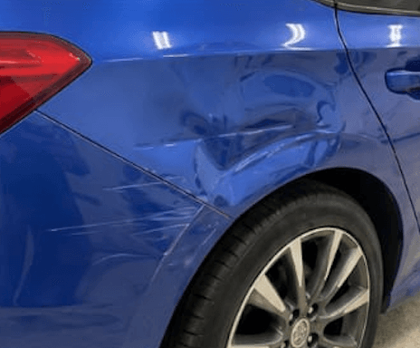 Funilaria Impecável — antes do reparo de funilaria e pintura na Tokyo Reparos
